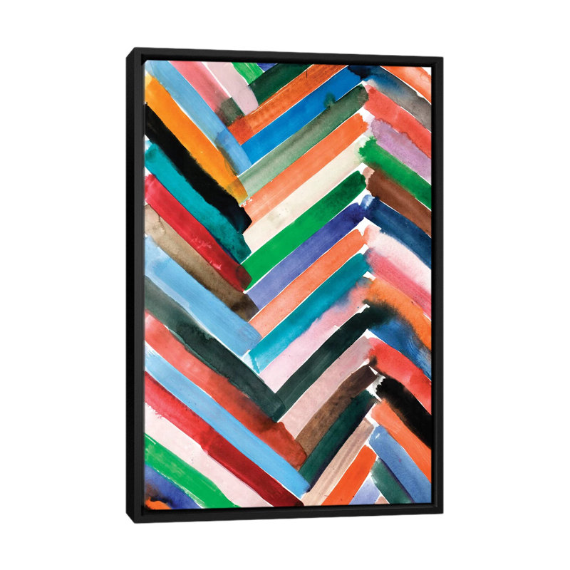 «Watercolor Abstract VI», reproduction d'impression sur toile, Toile avec cadre noir, Pas de tapis