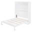 Lit escamotable double pleine grandeur avec tablettes de rangement, blanc, lit pliant compact pour les petites pièces-1748151706-1748151709