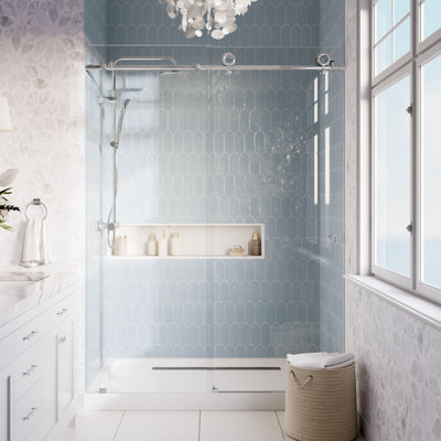  Porte de douche coulissante sans cadre Crystal