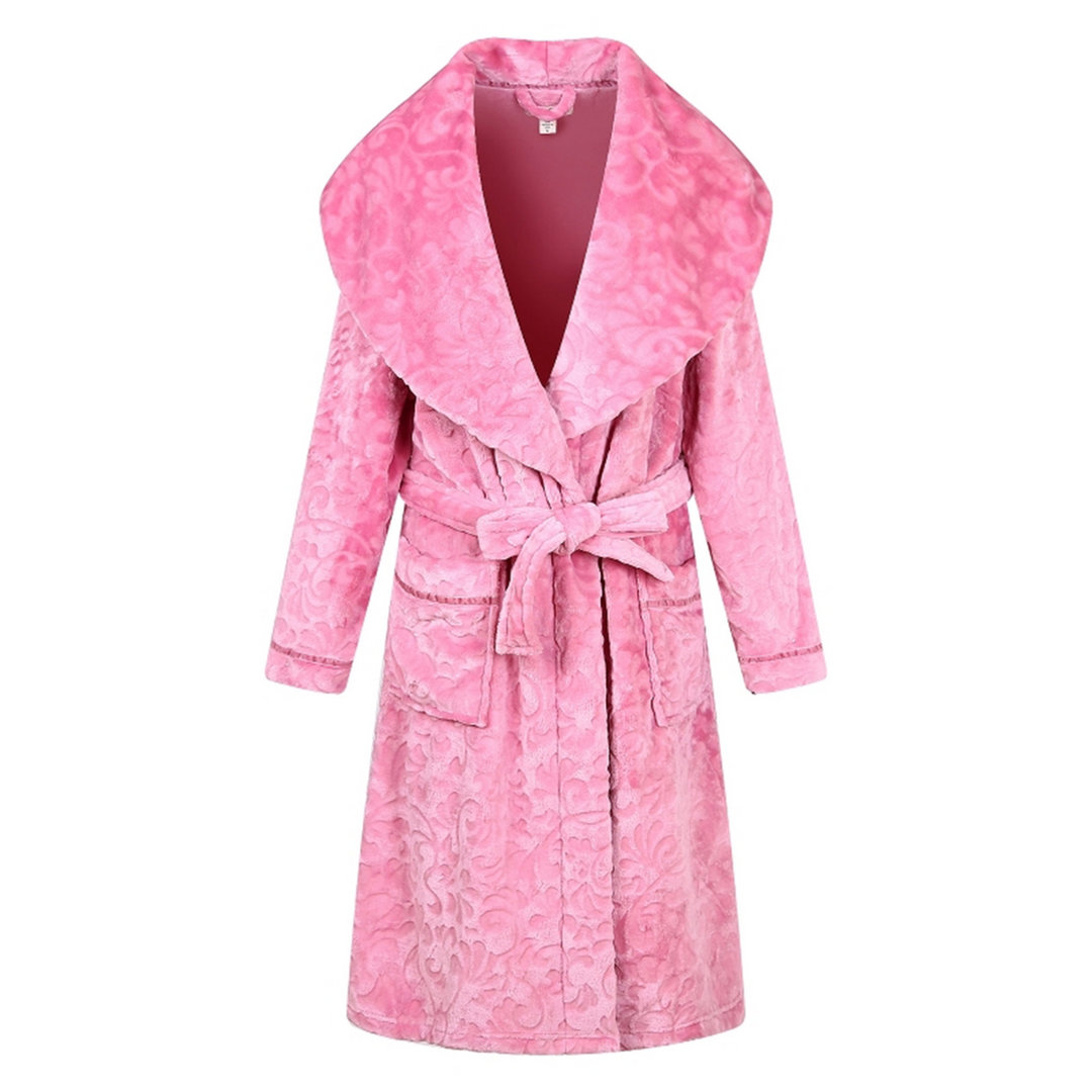 Madeira Fleece Mid-Calf Bathrobe with Pockets Eider & Ivory™ 