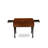 Monza Mid-Century Modern Dining Table - a Rectangle Dining Table Top with Dropleaf & Stylish Legs, Black & Cherry-1920886149