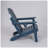 HDPE Folding Adirondack Chair, Navy Blue Weather Resistant Outdoor Patio Furniture with Dual Cup Holder and Wood Texture - 350 lbs Capacity-596357470