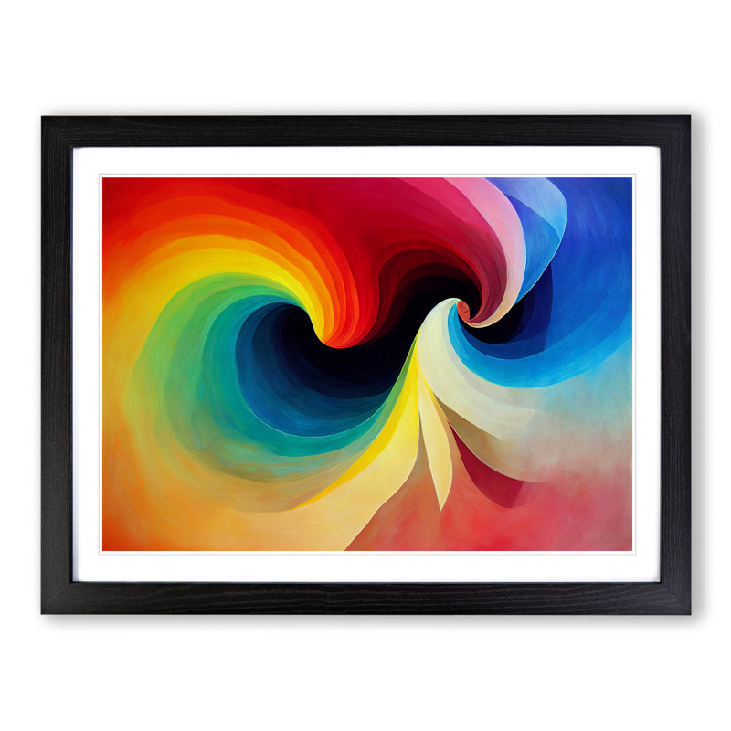XH1022-7310X Rainbow Vol.2 Abstract - Single Picture Frame Print, Black Framed, 25cm H x 34cm W x 2cm D