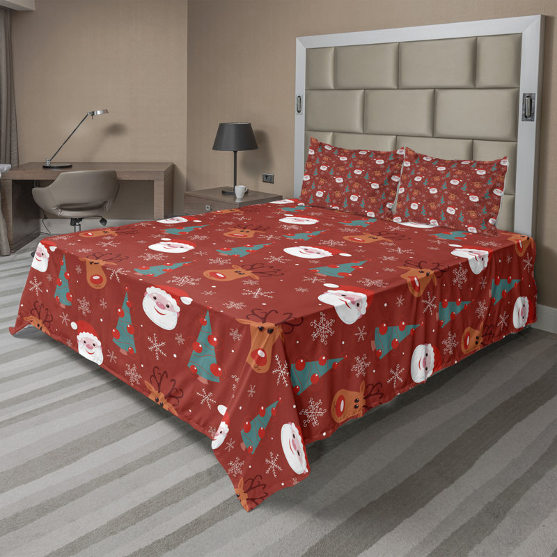 Microfiber Sheet Set, King Sheet Set + Fitted Sheet + 2 Pillowcases