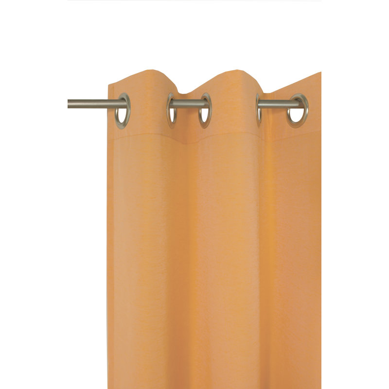 Peck Eyelet Room Darkening Single Curtain, 142cm Width x 150cm Drop, Orange
