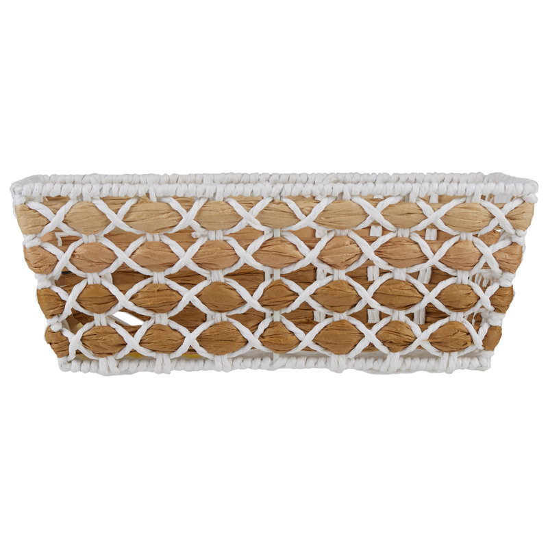  Small Shelf Woven Tote, 4.3" H x 11.8" W x 6.6" D