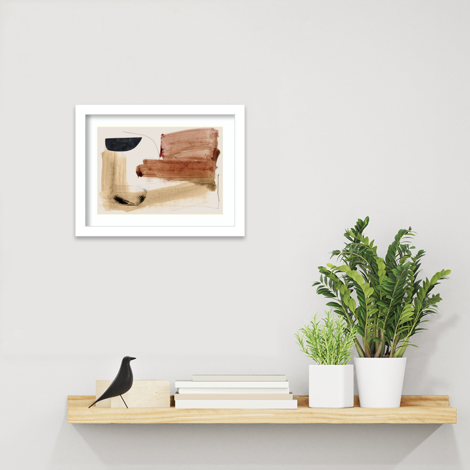 Cooking by Dan Hobday Wood Framed Wall Art Print, White, 10" H x 13" W