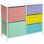 Commode à 5 tiroirs - Tour de rangement pour meubles, structure en acier, plateau en bois
