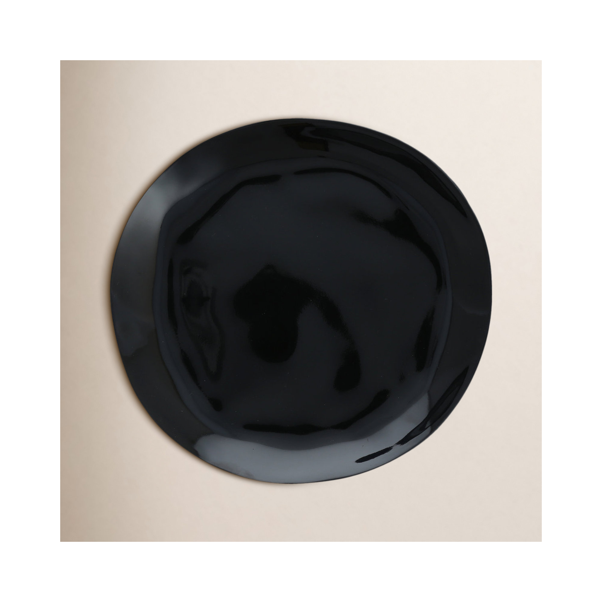 Sandia Melamine Salad Plate, Obsidian