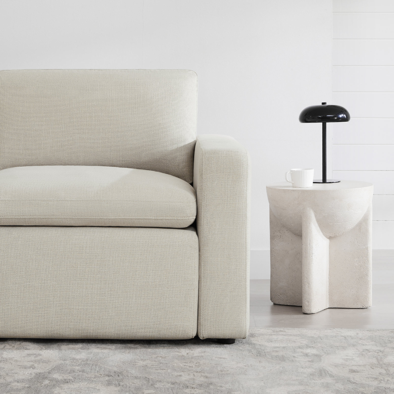 Lana 104" Linen Modular Sofa, Effie Linen