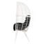 Chaise de patio noire et blanche avec coussin amovible