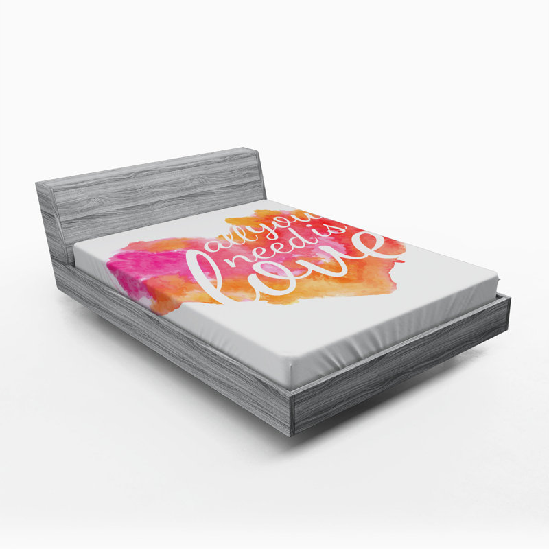 Saying Microfiber Fitted Sheet, Queen Fitted Sheet