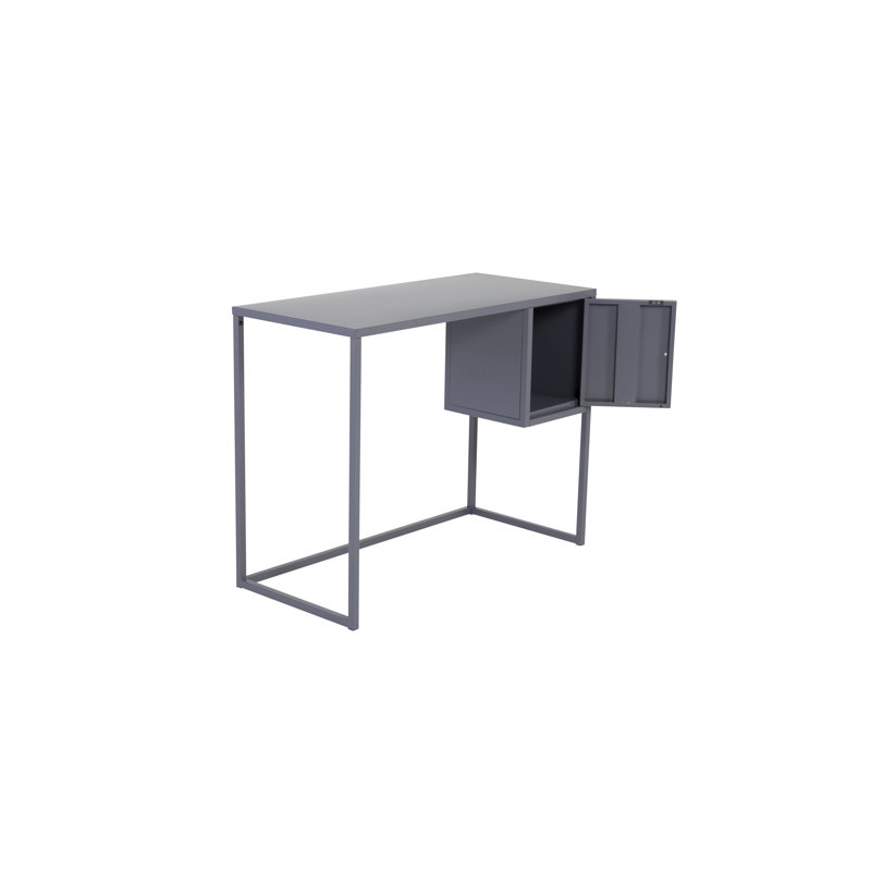 Isiah Metal Writing Desk, Light Grey