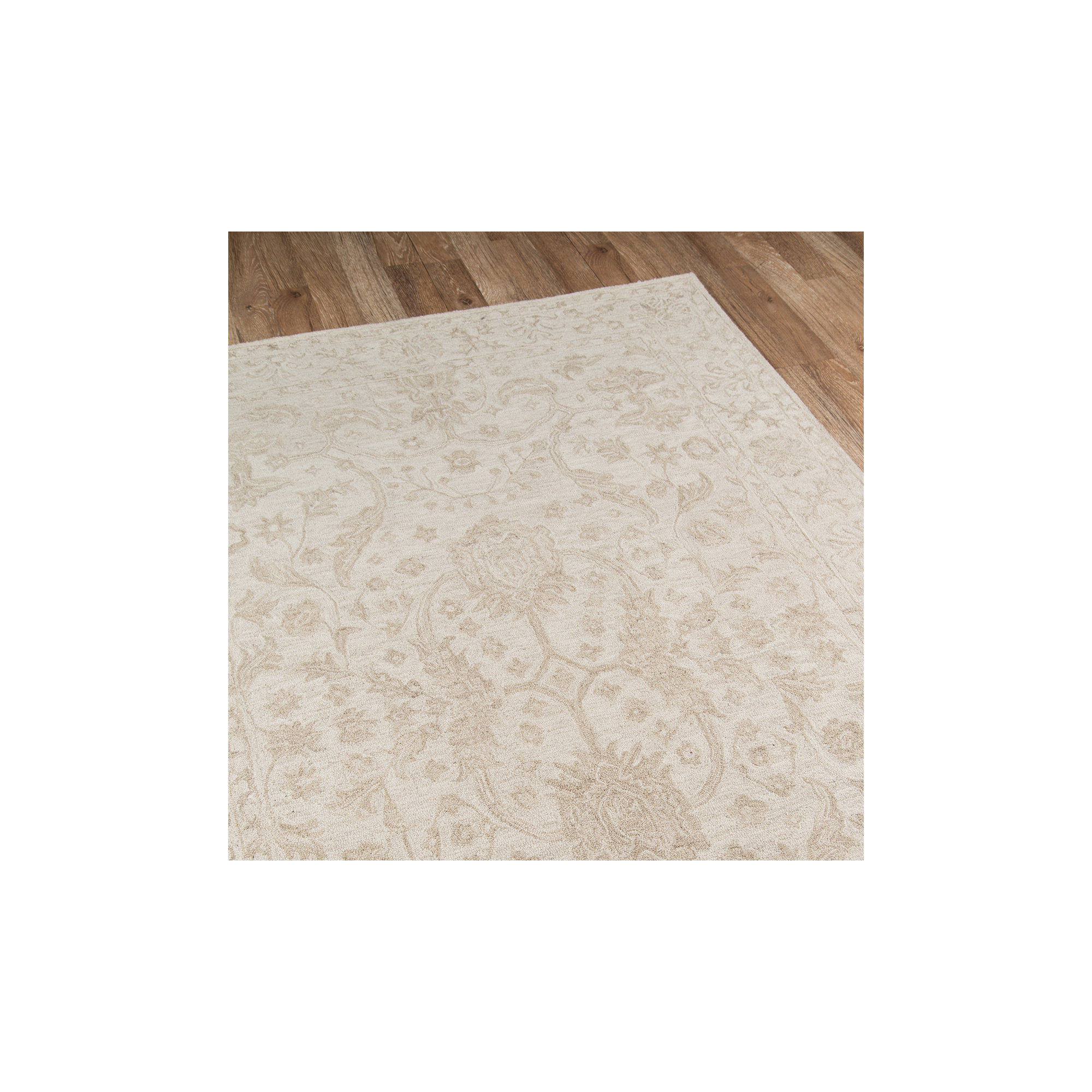 Cece Hand Tufted Wool Beige Rug, Runner 2'3" x 8'