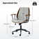 Oswina  37.75"H Modern Tilting Solid Wood Office Chair with Bent Wood