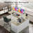Office Desk, L Shaped Standing Desk with Drawers ,Executive Computer Ergonomic Desk With File Cabinet, Electric Adjustable Height Desk,Workstation With Storage Shelves,Home Office Corner Desk with 4 Memory Presets-163094128
