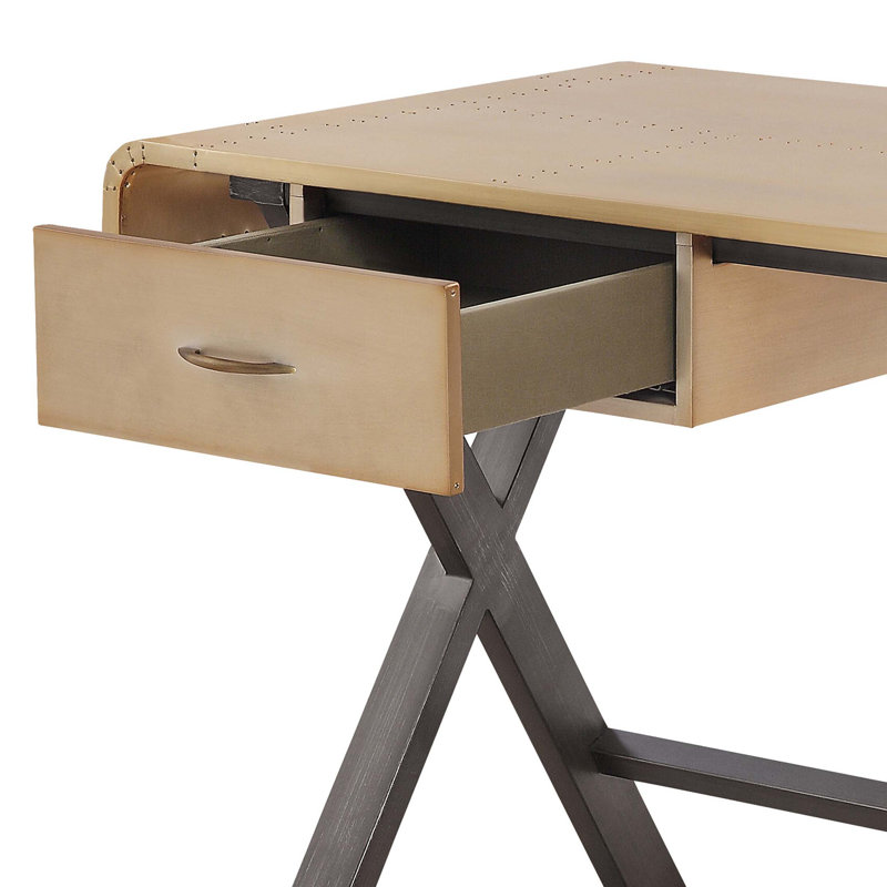 Bureau d'écriture rectangulaire en aluminium Danton