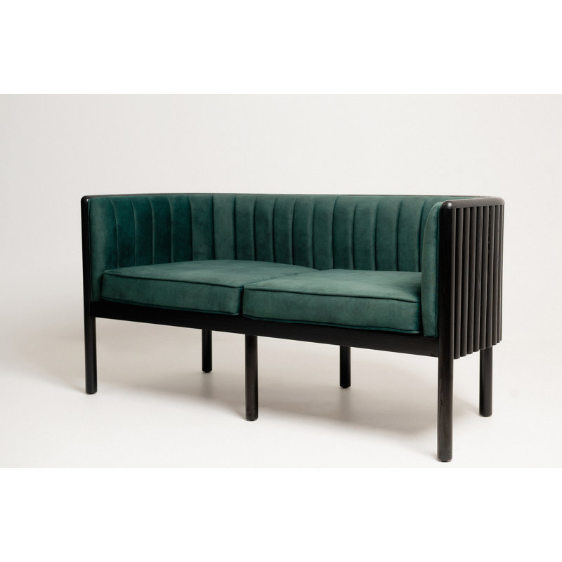 Alton Loveseat, Black, Emerald
