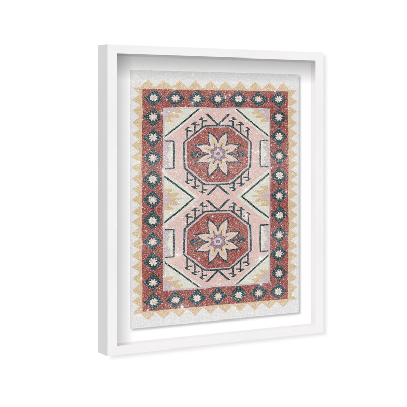 Daylight Damask Print by Oliver Gal, 46.5"H x 31.5"W, White Shadowbox