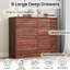 Commode haute 8 tiroirs en bois-1687296310