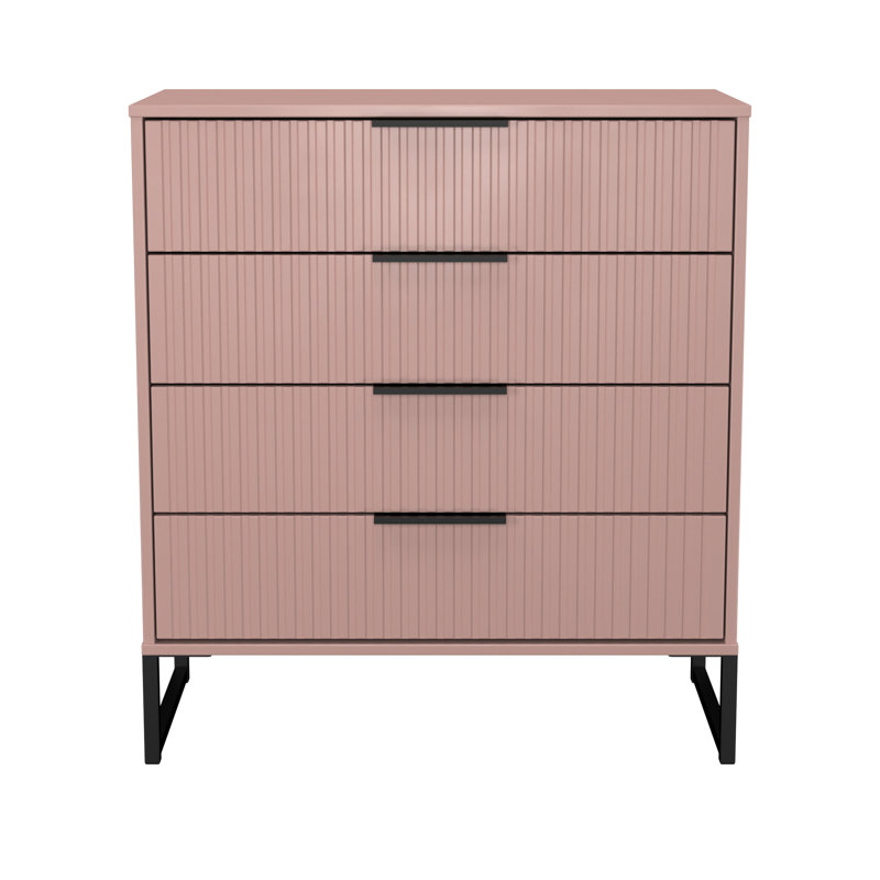 Bernat 77cm W 4 - Drawer Chest of Drawers, Pink