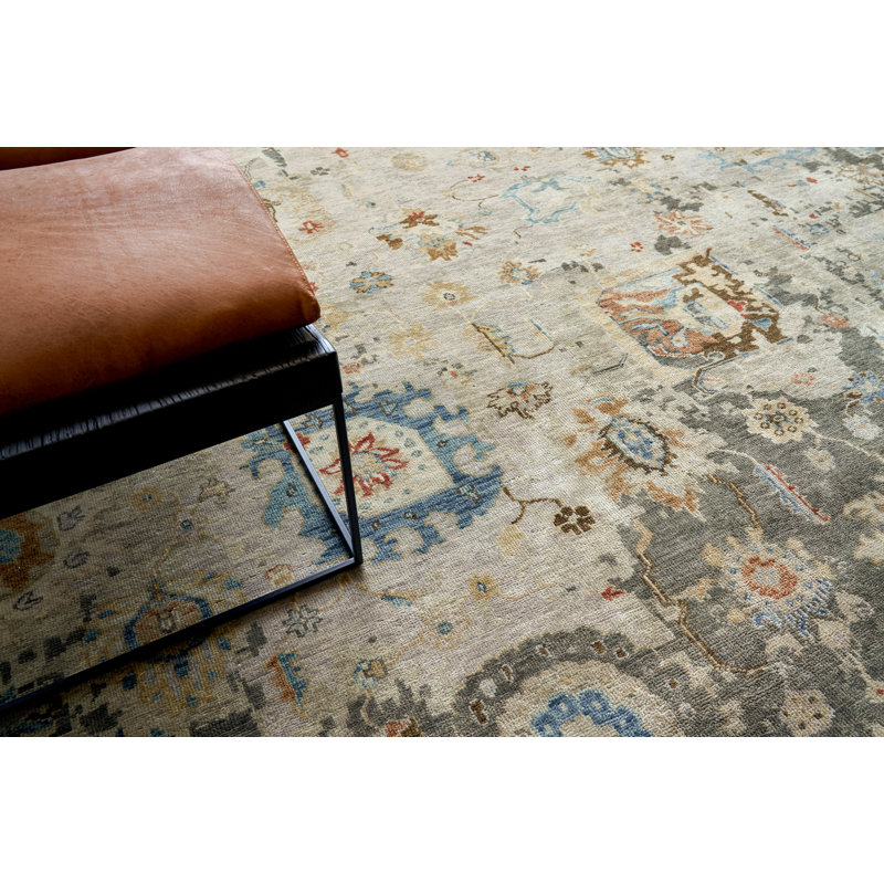 Essex Wool Damask Area Rug, Rectangle 8' x 10'