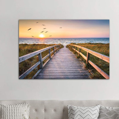 Sunset At The Dune Beach by Jan Becke - No Frame Print on Plastic / Acrylic