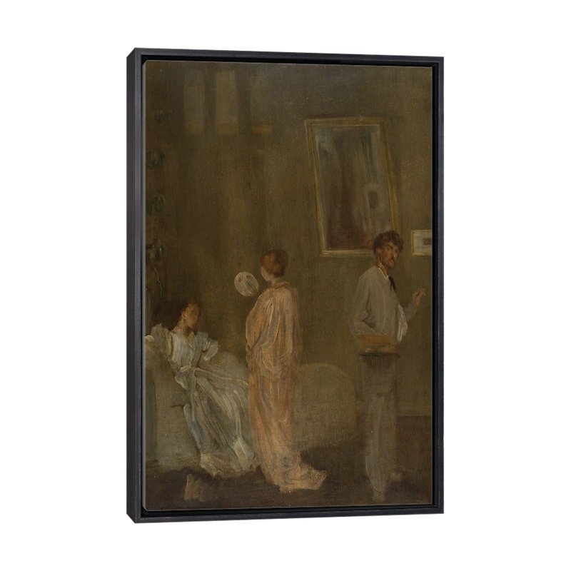 The Artist's Studio - reproduction d'art murale - toile encadrée, 40 po x 26 po, Toile avec cadre, Noir patiné