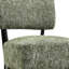 Chaise d'appoint Beth avec dossier en angle, bois noir, tissu abstrait vert-130982066