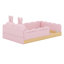 Mignon lit plateforme tapissier simple avec coussins et sacs de rangement-1429896722