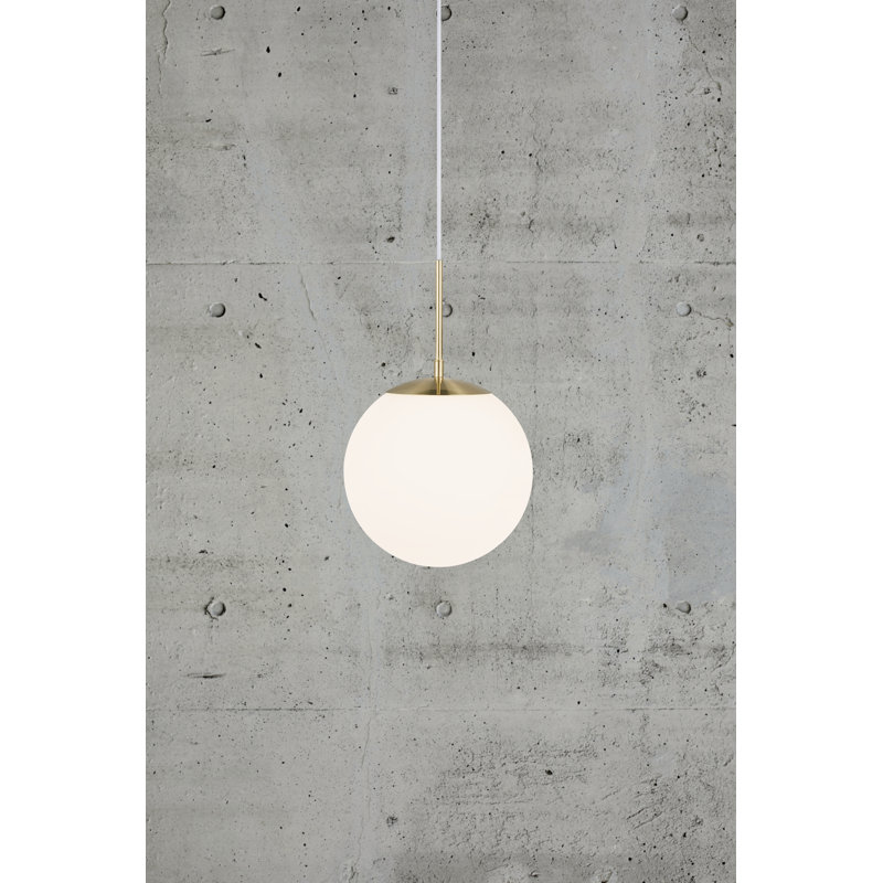 Grant 1 - Light Brass Dome Pendant, 240cm H x 25cm W x 25cm D