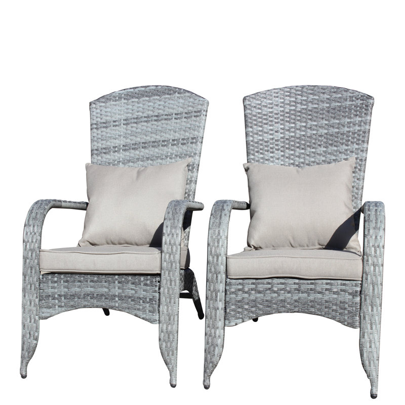 Chaise de patio avec coussins (excluant la table), Beige/gris