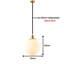 Opal Clouded Glass Globe Pendant Light - Modern Vintage Hanging Lampshade for Kitchen and Dining Room