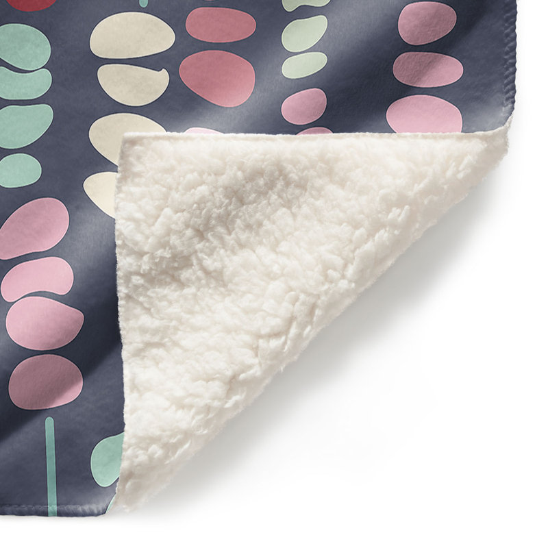  Couverture Sticks and Stones 1, 68 po x 80 po, Mauve