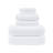 6-Piece 100% Cotton Quick Dry Diagonal Ribbed 6Pcs Towel Set, White