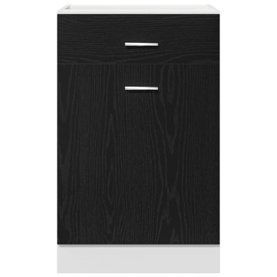 Kitchen Cabinet Black Oak Engineered Wood