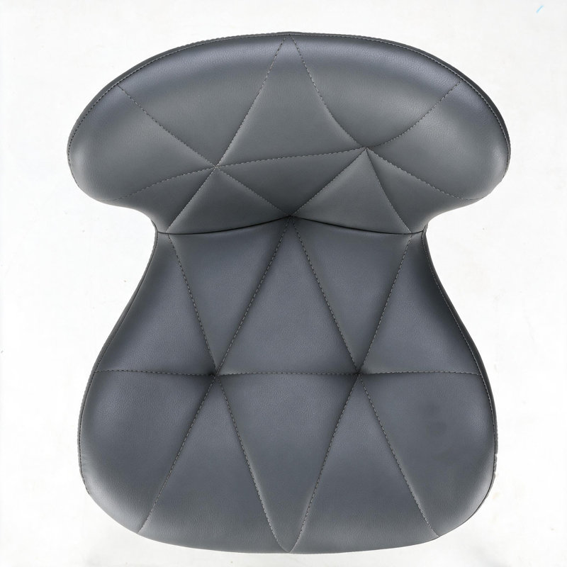 Ensemble de 2 tabourets de bar, tabourets de bar réglables en cuir PU, tabourets de comptoir avec dossier et repose-pieds, tabourets de bar à hauteur de comptoir pour bar, cuisine, salle à manger, centre de divertissement, gris foncé