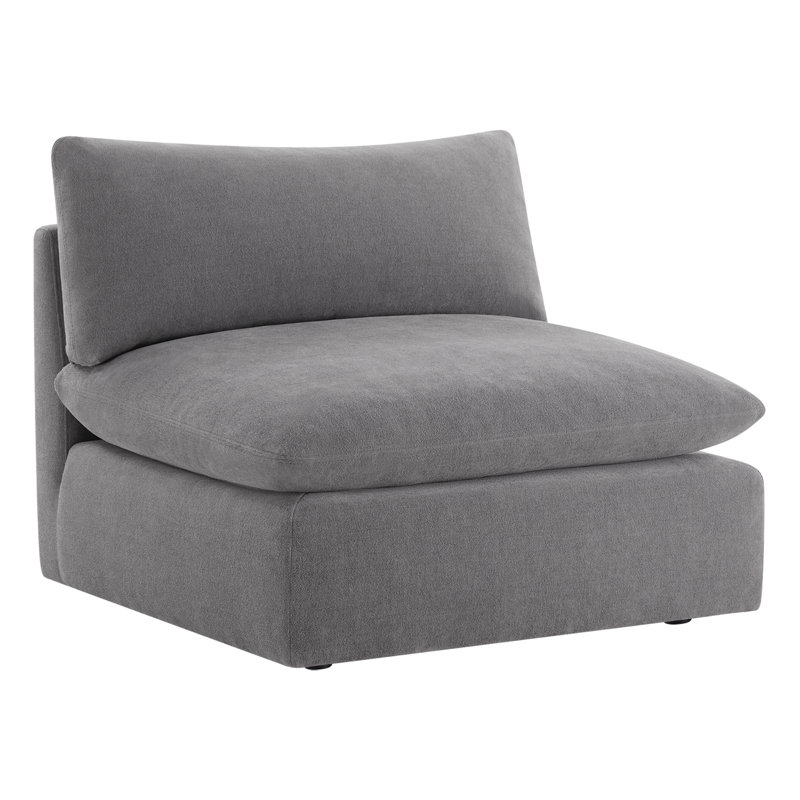 Fauteuil rembourré 80,9 po Annabella, Chenille Elite Performance texturée en étain