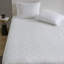 Protège-matelas matelassé en coton percale blanc matte-20870044