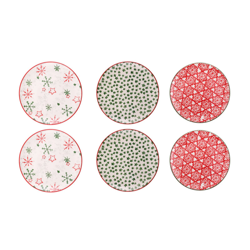 Ensemble d'assiettes plates 6 pièces Ebelina