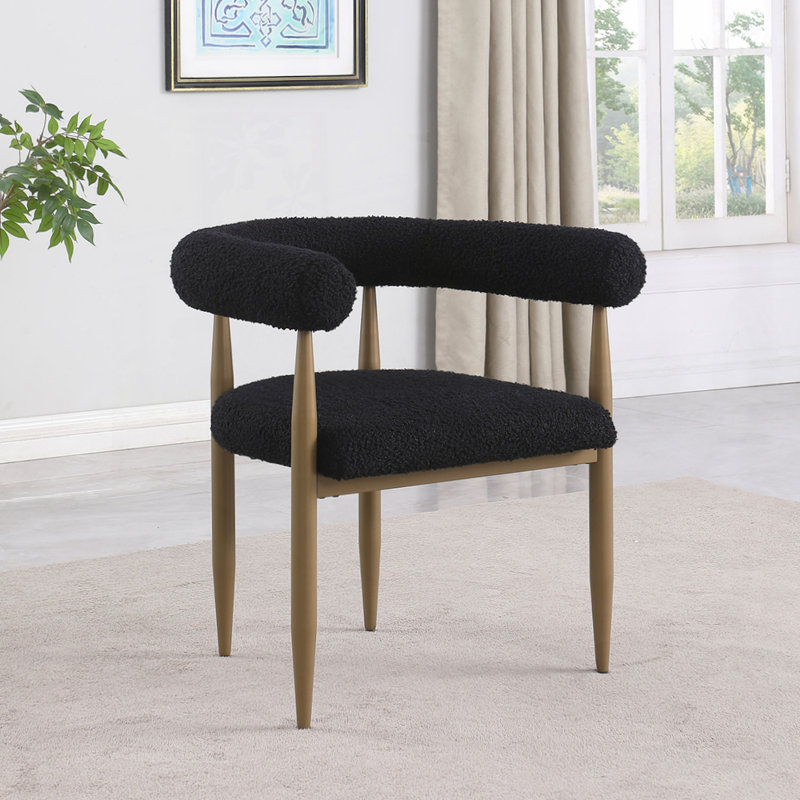 Ensemble de 2 fauteuils en velours luxueux pour une expérience culinaire élégante, Noir
