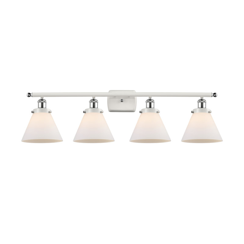 4 - Light Dimmable Bath Bar, White/Polished Chrome