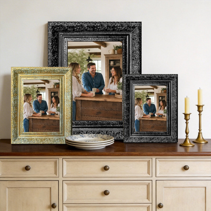Cadre 3 pièces 11 "x 14" noir pour table, Noir, 3, L 11 po x H 14 po