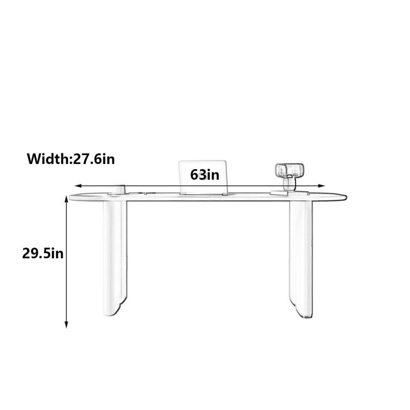 Wintress, H 29,5 po x l 63 po x P 27,6 po