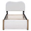Lit plateforme tapissier avec pieds de support en bois et lit gigogne simple-2123217716