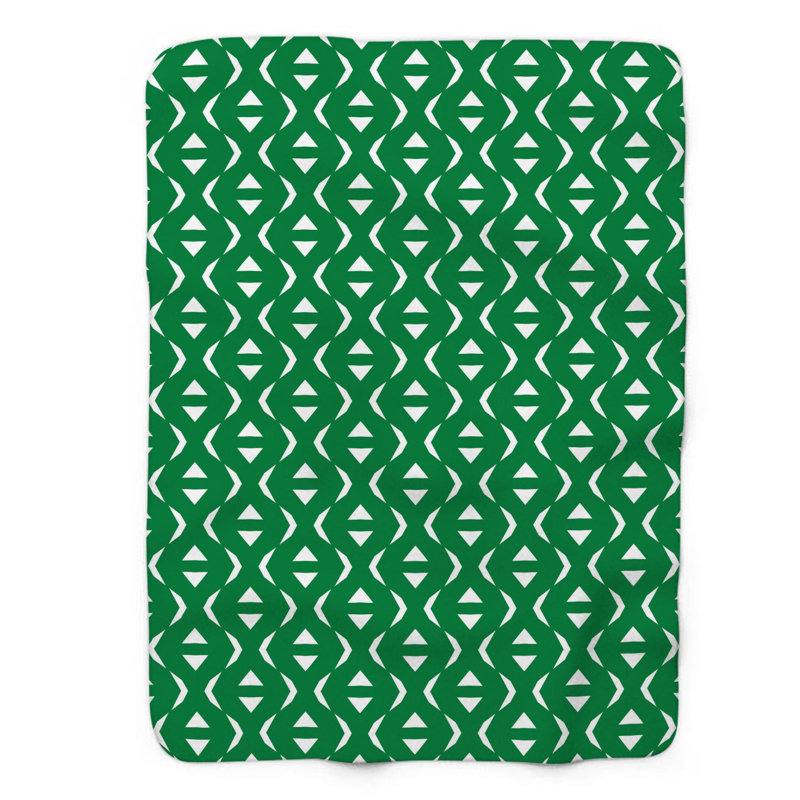 Green Scheme - 1 pièce Sherpa Premium Couverture 0184, L 50 po x L 60 po