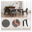Chaise de salle à manger Nakenzie en lin avec pieds en bois massif (ensemble de 2)-1039089833