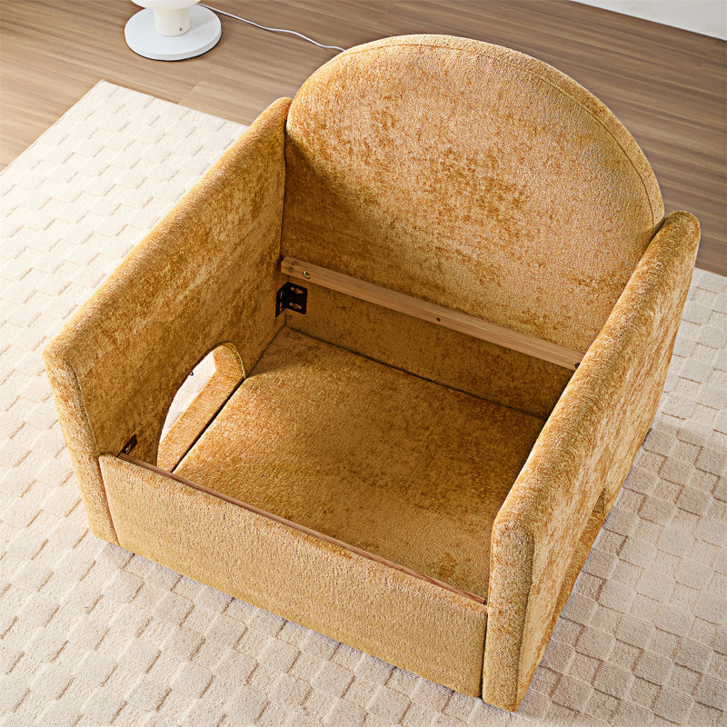 Méridienne simple Accent Chair, Jaune
