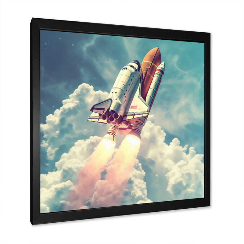 Reproduction d'art sur toile moderne, Cadre simple noir, H 24 po x l 24 po x P 1 po