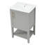 Meuble-lavabo moderne avec lavabo, armoire de salle de bain avec support de rangement et tablette ouverte